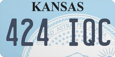 KS license plate 424IQC