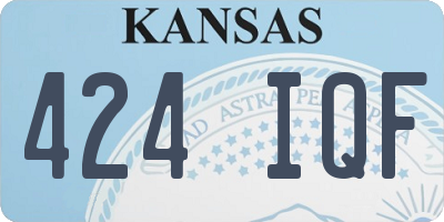 KS license plate 424IQF
