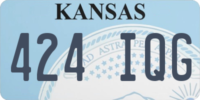 KS license plate 424IQG