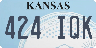 KS license plate 424IQK