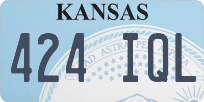 KS license plate 424IQL