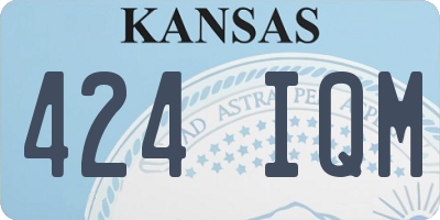 KS license plate 424IQM