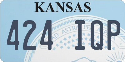 KS license plate 424IQP
