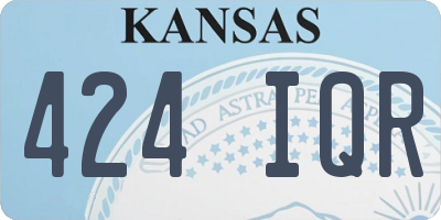 KS license plate 424IQR