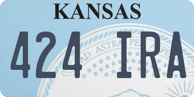 KS license plate 424IRA