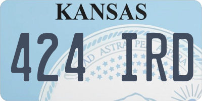 KS license plate 424IRD
