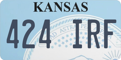 KS license plate 424IRF