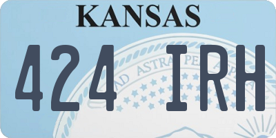 KS license plate 424IRH