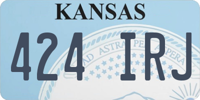 KS license plate 424IRJ