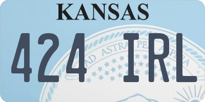 KS license plate 424IRL