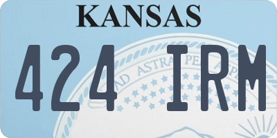 KS license plate 424IRM