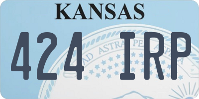 KS license plate 424IRP