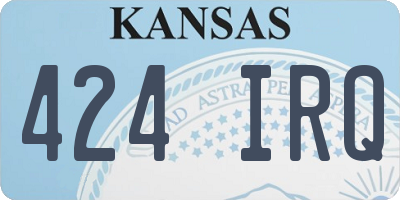 KS license plate 424IRQ