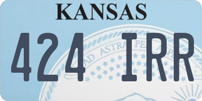 KS license plate 424IRR