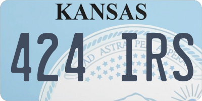 KS license plate 424IRS
