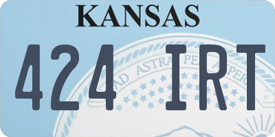 KS license plate 424IRT