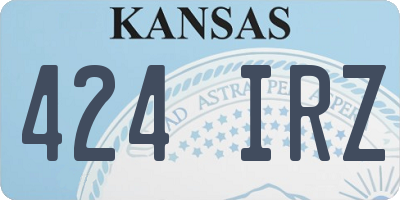 KS license plate 424IRZ