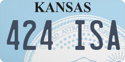 KS license plate 424ISA