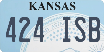 KS license plate 424ISB