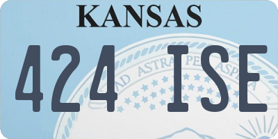 KS license plate 424ISE