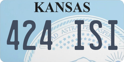 KS license plate 424ISI