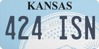 KS license plate 424ISN