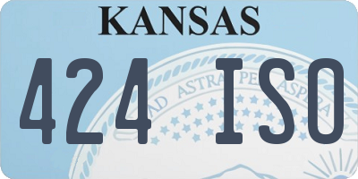 KS license plate 424ISO
