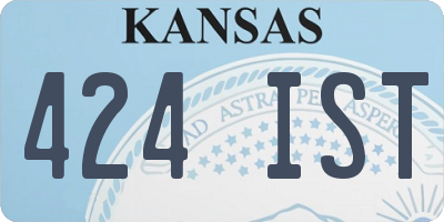 KS license plate 424IST
