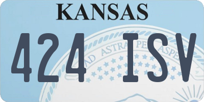 KS license plate 424ISV