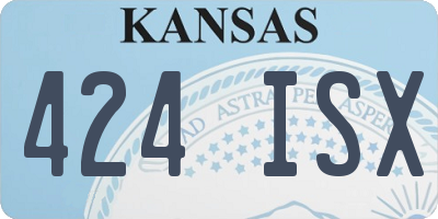 KS license plate 424ISX