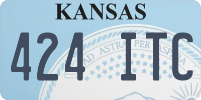 KS license plate 424ITC