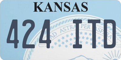 KS license plate 424ITD