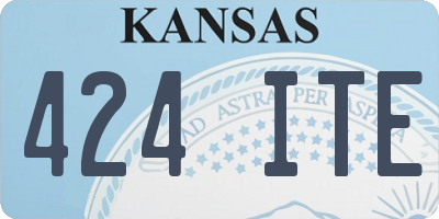 KS license plate 424ITE