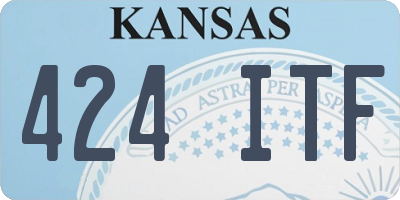 KS license plate 424ITF