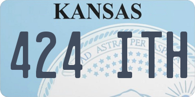 KS license plate 424ITH