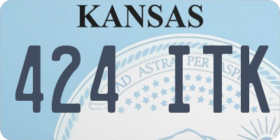 KS license plate 424ITK