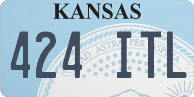 KS license plate 424ITL
