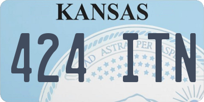 KS license plate 424ITN