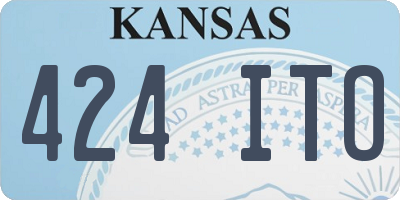 KS license plate 424ITO