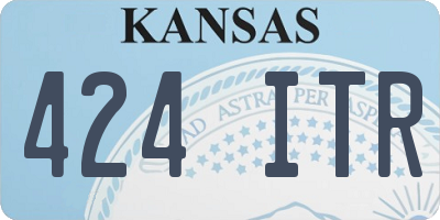 KS license plate 424ITR