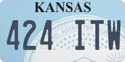 KS license plate 424ITW