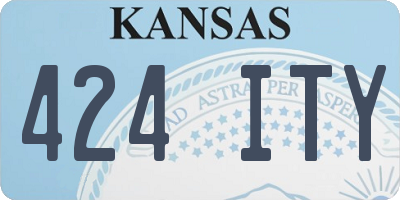 KS license plate 424ITY
