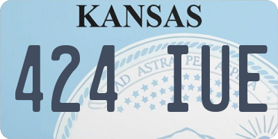 KS license plate 424IUE