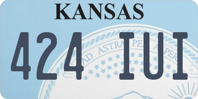 KS license plate 424IUI