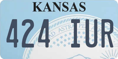 KS license plate 424IUR
