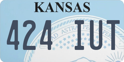 KS license plate 424IUT