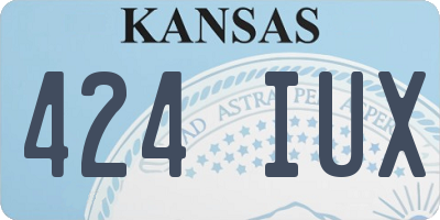 KS license plate 424IUX