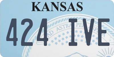 KS license plate 424IVE