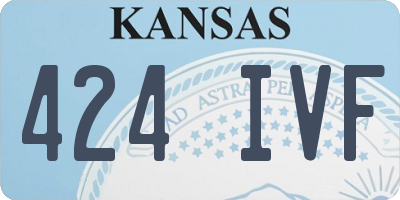 KS license plate 424IVF