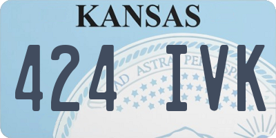 KS license plate 424IVK
